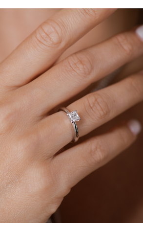 Кольцо Tiffany & Co Square Cut 0.27 ct I/VVS2 in Platinum (38175) №5