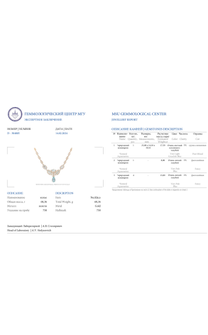 Колье RalfDiamonds Natural Aquamarine 41.3 ct & Diamonds 10.8 ct (37757) №6