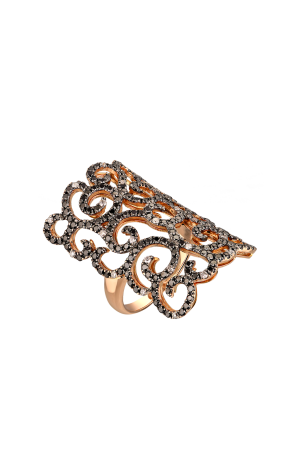 Кольцо Casato Daphe Rose Gold black & white diamonds (37559)