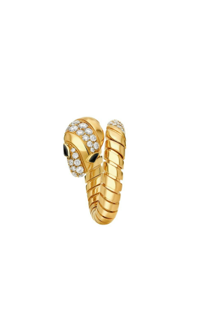Кольцо Bvlgari Serpenti Tubogas Diamond & Black Onyx 360660 (42962) №2