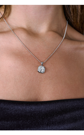 Подвеска GIA 2,06 ct E/IF Royal Asscher Cut & Platinum (40676) №4