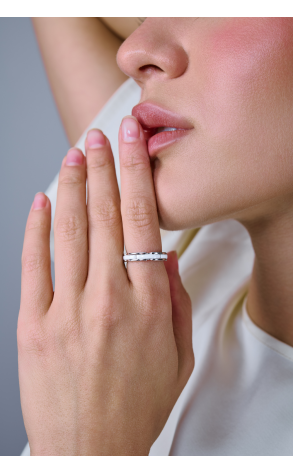 Кольцо Chanel Ultra White Ceramic Small version J3091 (38689) №3