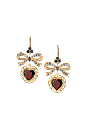 Серьги Dolce & Gabbana Love Yellow Gold Garnets & Sapphires WEEL1G WGRA1 Z0000 (37961)