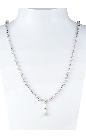 Колье  8,10 ct Pear & Marquise Cut Diamonds & White Gold (41506) №2