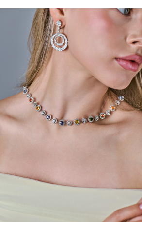 Колье Scavia Jewels Multi-Stone & Diamond & White Gold (40713) №2