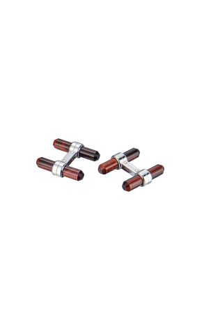 Запонки Cartier Santos de Paris Cufflinks Red Tiger Eye (43758)
