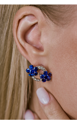 Серьги GRAFF SAPPHIRE FLOWER CLUSTER (40434) №4