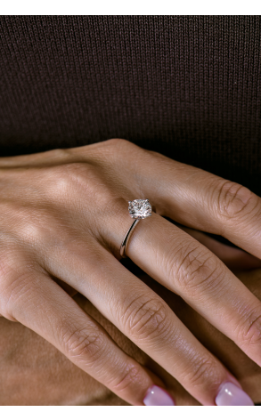 Кольцо  1,57 сt G/VS2 Round Cut Diamond МГУ (42908) №3
