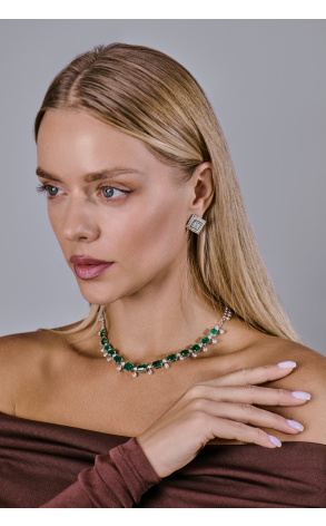 Колье  Natural Emeralds 25,0 ct & Diamonds 5,25 ct & White Gold (41494) №5