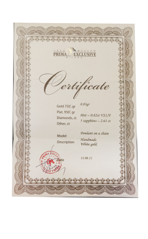 Подвеска Prima Exclusive Handmade Pendant with Sapphires & Diamonds (42492) №2