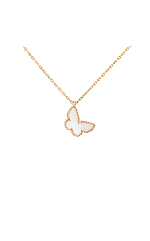 Подвеска Van Cleef & Arpels Sweet Butterflies Yellow Gold & Mother-of-pearl VCARF69300 (41221)