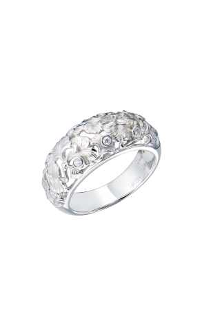 Кольцо Carrera y Carrera Ginkgo Medium White Gold & Diamonds (43427)
