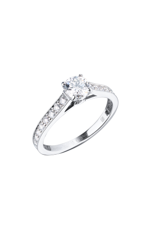Кольцо Cartier 0.59 ct E/VS1 1895 solitaire platinum (39014)
