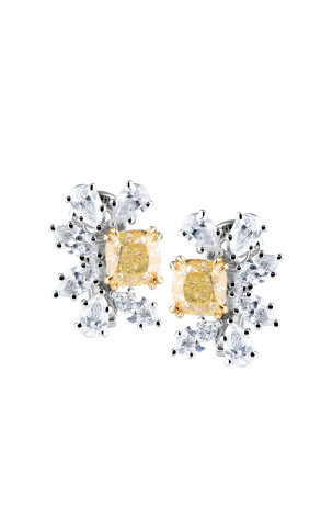 Серьги GIA Cushion Diamonds 1.57 ct FLY/VS2 - 1.50 ct FLY/VVS2 (37048)