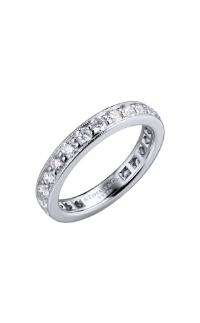Кольцо Tiffany & Co Together Milgrain Band Ring in Platinum with Diamonds, 3.2mm Wide 60003100 (37329)