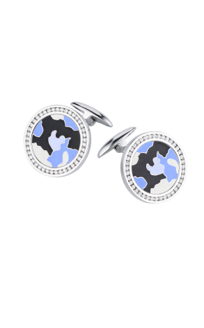 Запонки Jacob & Co Enamel and Diamonds Cufflinks (35949)