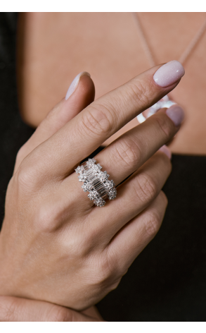 Кольцо  2,78 ct Round & Baguette Cut Diamonds Stefan Hafner Corset Style (40764) №2