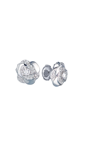 Серьги Chanel Camelia Whie Gold & Diamonds (37825)