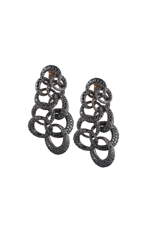 Серьги De grisogono Anelli Black Diamonds Titanium & Rose Gold (37995)