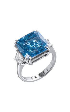 Кольцо GIA 10.04 ct Голубой Бриллиант Кушон (37171)