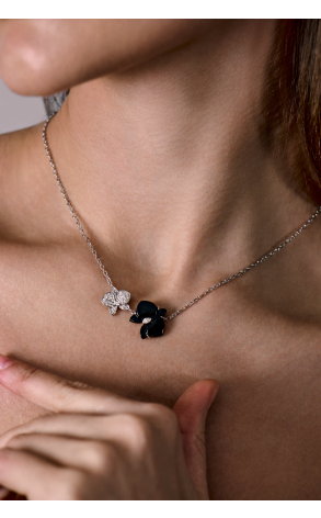 Колье Cartier Caresse d’Orchidèes White Gold Diamond & Onyx B7217200 (42224) №3