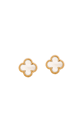 Пусеты Van Cleef & Arpels Sweet Alhambra Yellow Gold Mother-of-pearl VCARA44800 (43405)
