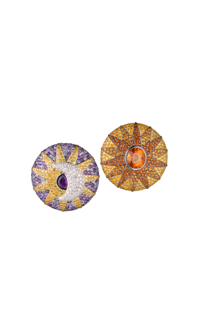 Серьги Suzanne Syz Sun and Moon Multicolor Gemstones & Diamonds (40677)