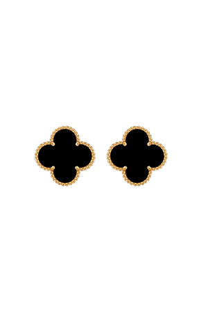 Серьги Van Cleef & Arpels Magic Alhambra yellow gold, Onyx VCARA44300 (41865)