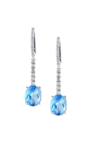 Серьги RalfDiamonds White Gold Topaz & Diamonds RDE (37380)