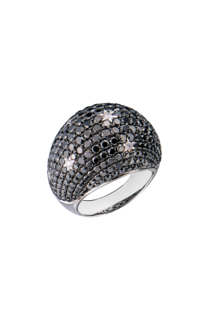 Кольцо  8,80 ct Black & White Round Cut Diamonds (43415)
