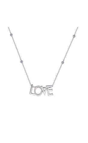 Подвеска  LOVE White & Rose Gold & Diamonds (43806)