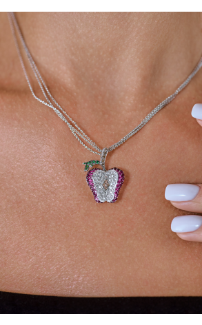 Подвеска RalfDiamonds Fruit Collection Apple White Gold & Diamonds & Ruby (39359) №2