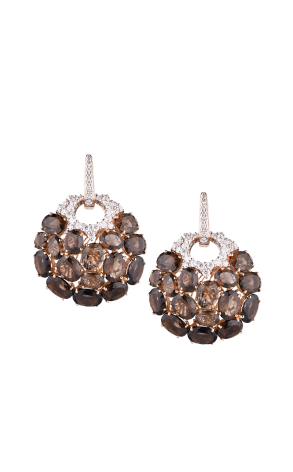 Серьги Casato Smoky Quartz & Diamonds (37218)