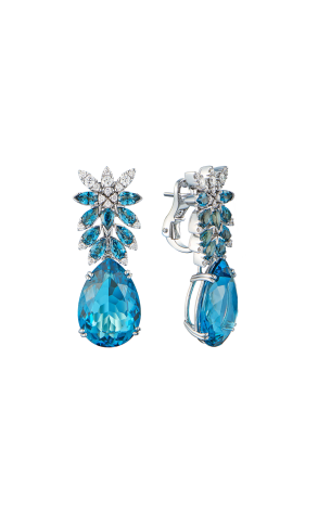 Серьги Pasquale Bruni Ghirlanda Nefertiti White Gold & Topaz & Diamonds 15477B (43686)