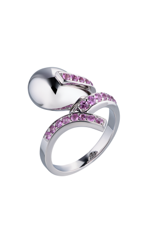 Кольцо Feraud White Gold & Rose Sapphires (37862)