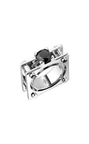 Кольцо  Square White Gold & Black Diamond 1.87 ct (38749)