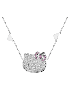 Подвеска Victoria Casal Hello Kitty Head Diamonds & Pink Sapphire (37823)