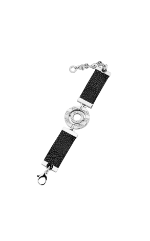 Браслет Bvlgari Astrale White Gold & Diamonds & Shagreen Bracelet (40093)