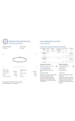 Браслет Stefan Hafner White Gold & 1.20 ct Diamonds (37661) №2