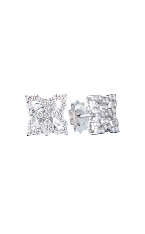 Серьги Roberto Coin Open Princess Flower White Gold & Diamond ADR888EA1497_SI(W) (43525)