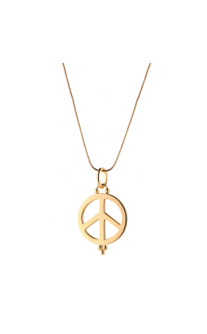 Подвеска  Yellow Gold Peace Symbol (38279)