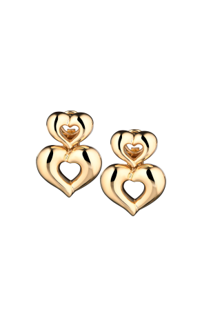 Серьги Van Cleef & Arpels Double Heart Yellow Gold (37425)