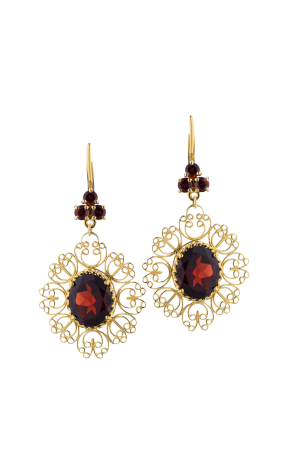 Серьги Dolce & Gabbana Barocco Garnet & Yellow Gold WEEB5G WGRA1 Z0000 (41027)