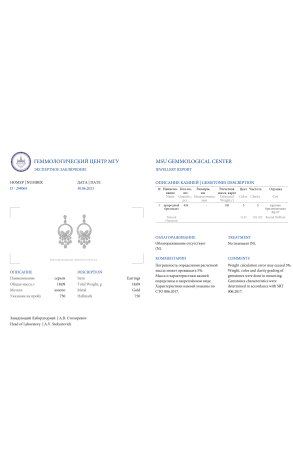 Серьги  в стиле Graff Butterfly 9.00 ct Diamonds (36952) №6