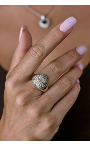 Кольцо  White Gold Diamonds Heart (42754) №2