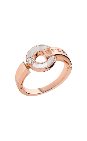 Кольцо Bvlgari Rose Gold & Diamond & Mother of Pearl (SIZE 50) 357520 (41623)