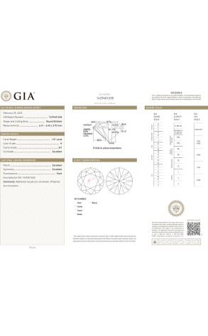 Пусеты GIA 1,01 ct H/SI1 - 1,01 ct H/SI1 Round Diamonds (37775) №3