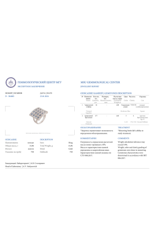 Кольцо RalfDiamonds Natural Sapphire 1,00 сt & Round Brilliant 1.60 ct RDR (37633) №2