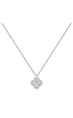 Подвеска Van Cleef & Arpels Sweet Alhambra White Gold Diamonds Pendant VCARO85900 (36060)