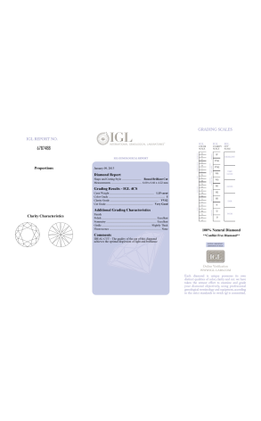 Пусеты  Round Diamonds 1,15 сt I/VVS2 - 1.14 ct J/VS2 (37496) №3